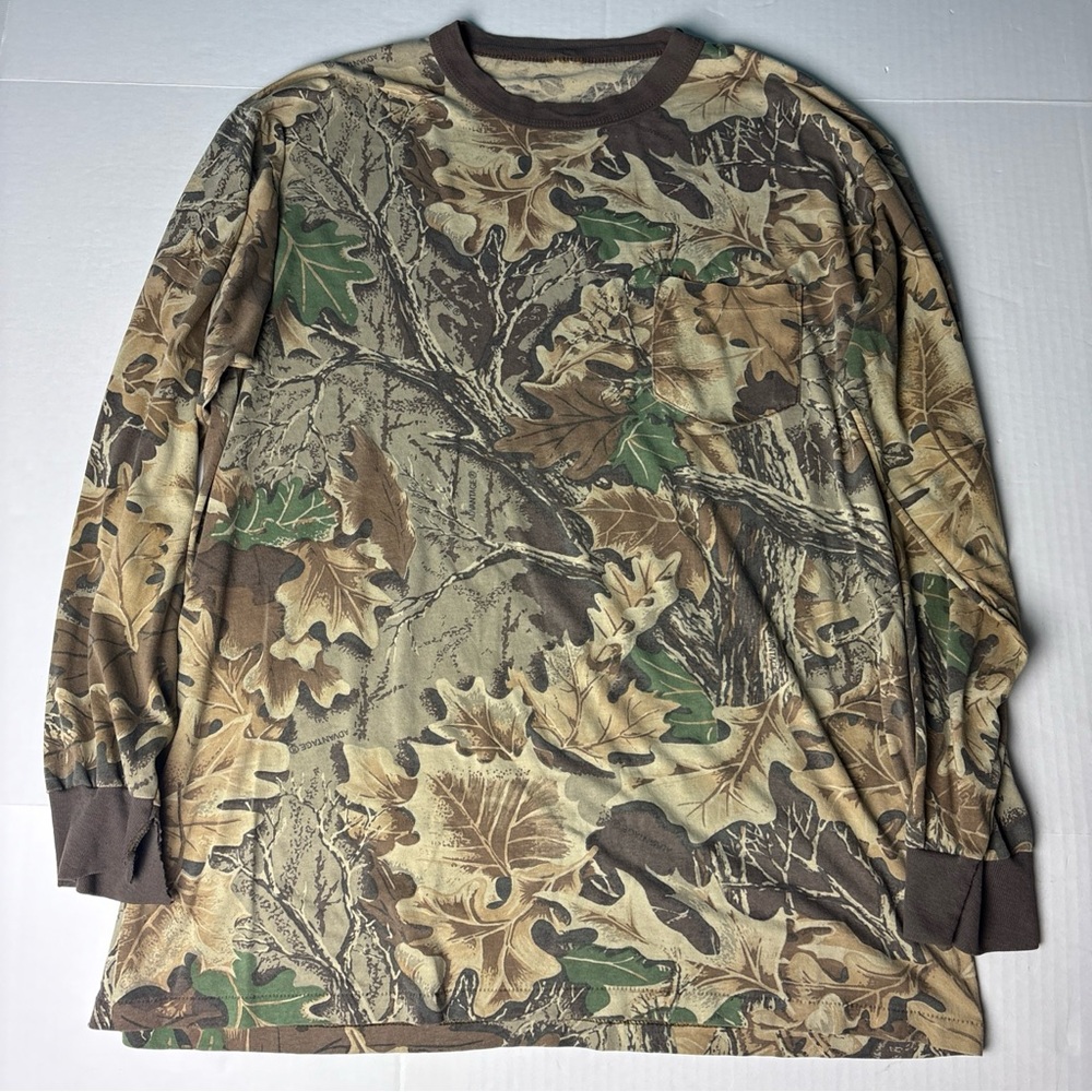 Vintage Realtree Men's Large Hunting Shirt Advantage Camoflage Long Sleeve Hunt